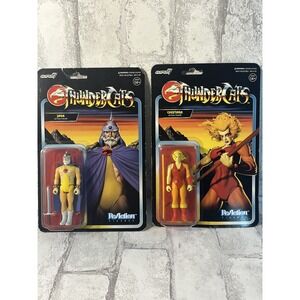 Super 7 Reaction Figures Thundercats Cheetara and Jaga Bundle NEW SEALED